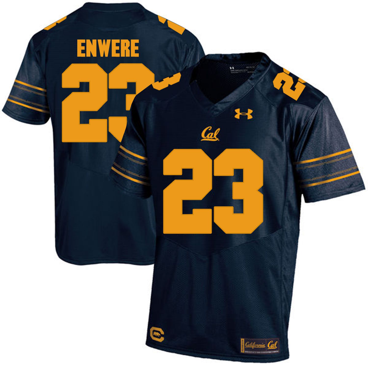 Men California Golden Bears #23 Vic Enwere Dark blue Customized NCAA Jerseys